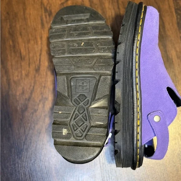 Dr. Martens Purple Suede Slip-On clogs - Picture 4 of 7